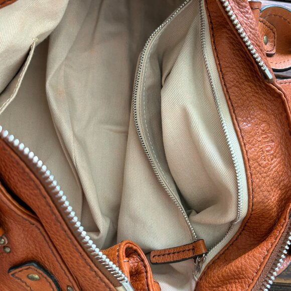 Chloe Vintage Paddington Satchel Calfskin Leather Ecureil Brown Medium - Picture 15 of 16